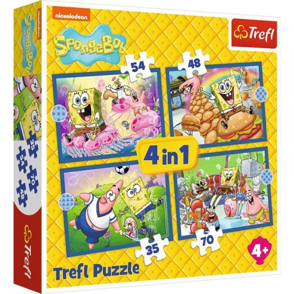Trefl Puzzle 4w1 Spongebob