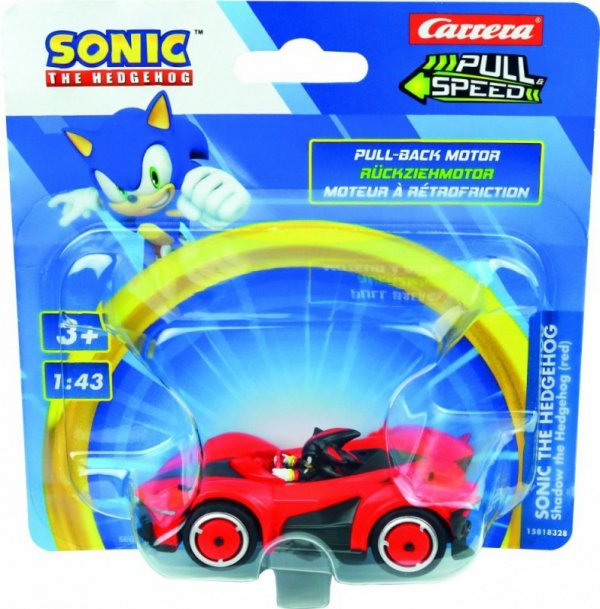 Carrera Pojazd Pull & Speed (pull-back) Sonic - Team Sonic Racing Shadow Red