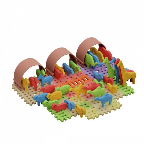 Marioinex Klocki Mini Waffle - Zwierzęta 62 elementy