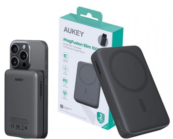 AUKEY PB-MS04 Gray Qi2 PowerBank | 10000mAh | 20W | MagSafe PD