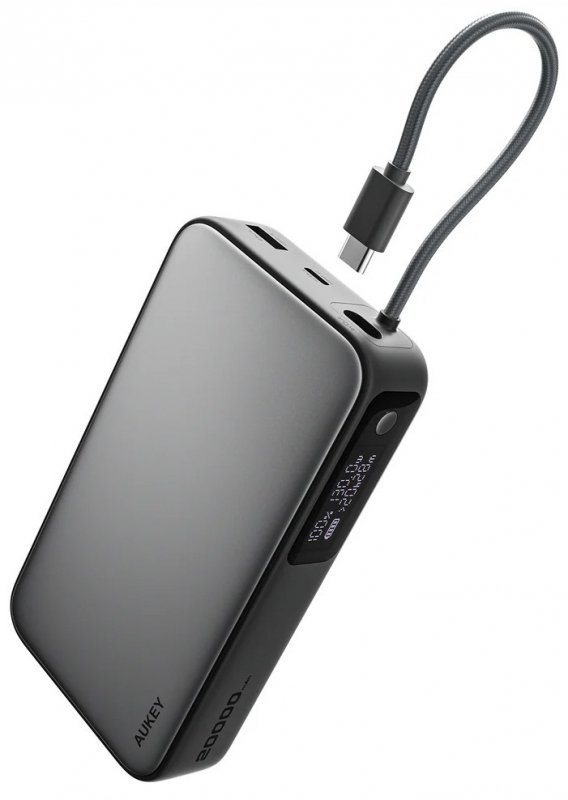 AUKEY PB-Y48 PowerBank | 20000mAh | 130W | 4xUSB | LED | PPS | kabel USB-C