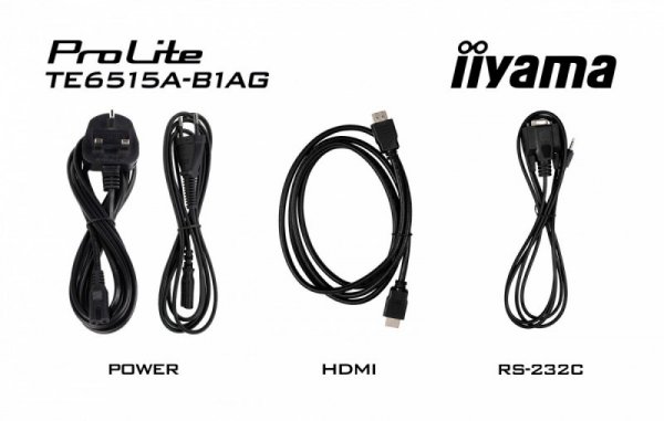 IIYAMA Monitor 65 cali TE6515A-B1AG IPS,4K,40pkt,550cd,DeepContrast-IR+,    HDMI x2,DP,USB-C, 2 x 20W, OPS Slot x1, 5xUSB, 2xRJ4