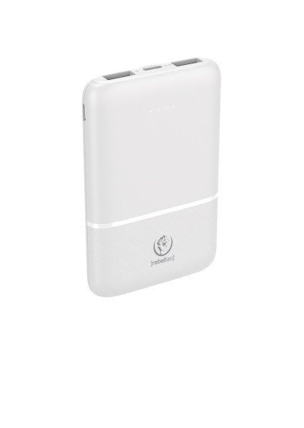 Rebeltec Powerbank P5 (5 000mAh 10W), moc wyjściowa 10W zapewnia szybkie i stabilne ładowanie kompatybilnych urządzeń, jednoczes