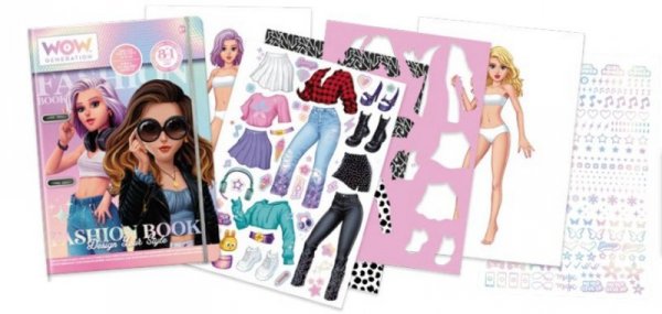 Kids Euroswan Zestaw Fashion Book Zaprojektuj swój styl WoW Generation