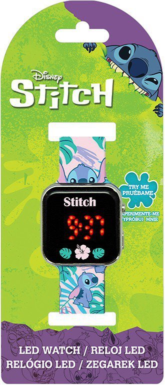 Kids Euroswan Zegarek LED z kalendarzem Stitch