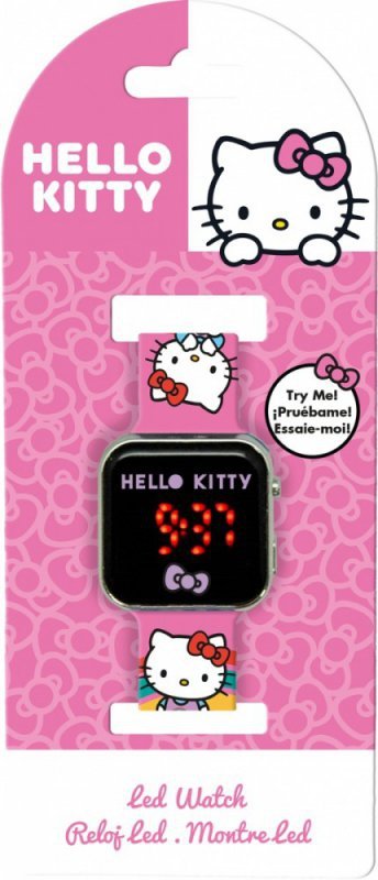 Kids Euroswan Zegarek LED z kalendarzem Hello Kitty