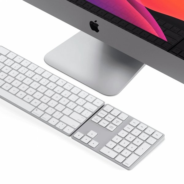 Satechi  Aluminium Extended Keypad - bezprzewodowa klawiatura numeryczna z wbudowanymi skrótami klawiszowymi Bluetooth (silver)