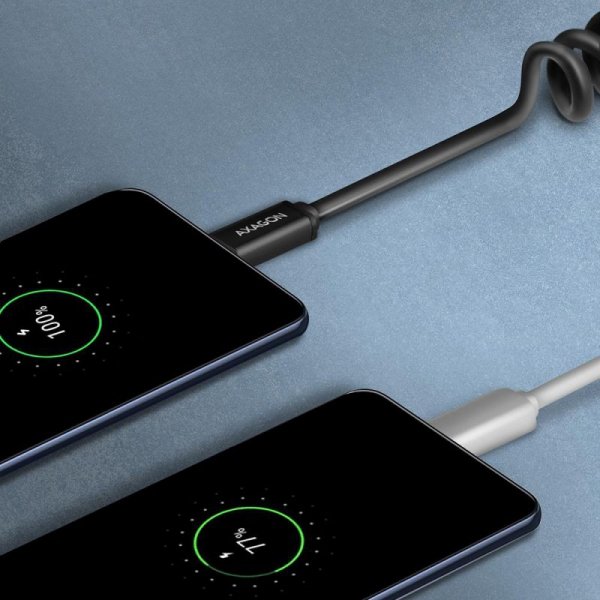 Kabel USB-C - USB-A Twister USB 2.0, 0.6m czarny Axagon