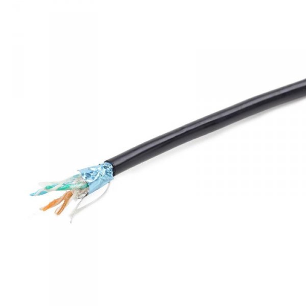 Kabel sieciowy zewnętrzny Gembird FTP kat-5e żelowany 305m czarny