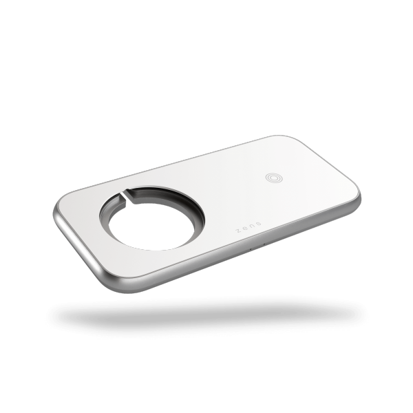 ZENS Aluminium 3w1 - ładowarka bezprzewodowa 45W,  kompatybilna z MagSafe (white)