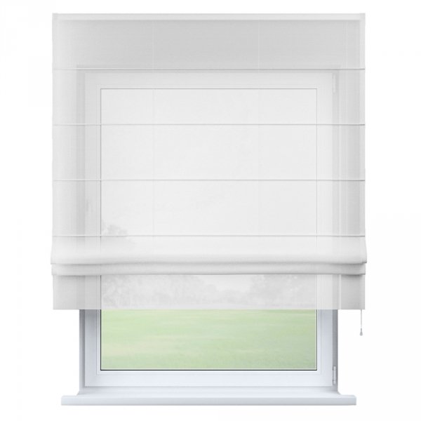 Rolety rzymskie woalowe z falbaną prostą