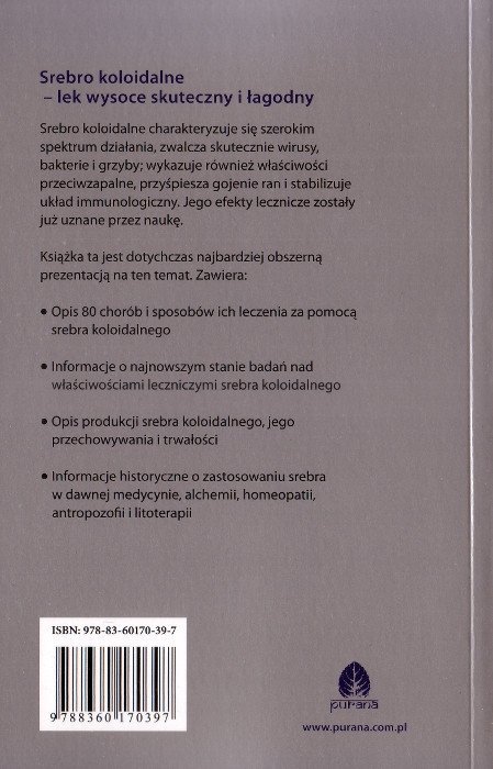 Srebro koloidalne jako lek Zdrowy antybiotyk