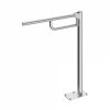 WC Klappgriff freistehend für barrierefreies Bad 60 cm aus rostfreiem Edelstahl ⌀ 25 mm