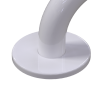 Handlauf für barrierefreies Bad 180 cm weiß ⌀ 32 mm mit Abdeckrosetten