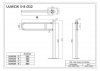 WC - Klappgriff freistehend für barrierefreies Bad aus rostfreiem Edelstahl 85 cm ⌀ 32 mm / ⌀ 50 mm