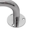 WC - Stützgriff für barrierefreies Bad zur Bodenmontage rechts 80 cm hoch aus rostfreiem Edelstahl ⌀ 25 mm