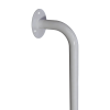 Winkelgriff 100/60 cm für barrierefreies Bad rechts montierbar weiß ⌀ 25 mm