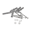 Winkelgriff 80/40 cm für barrierefreies Bad links montierbar weiß ⌀ 25 mm
