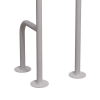 WC - Stützgriff für barrierefreies Bad zur Bodenmontage rechts 80 cm hoch weiß ⌀ 25 mm