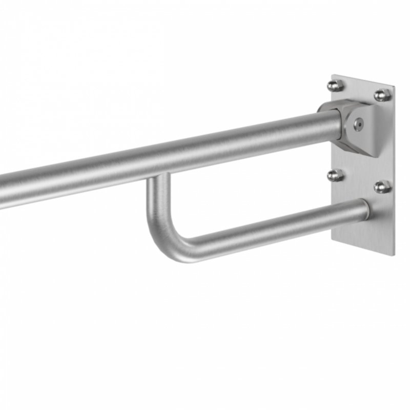 WC Klappgriff für barrierefreies Bad 80 cm aus rostfreiem Edelstahl ⌀ 32 mm MODULAR