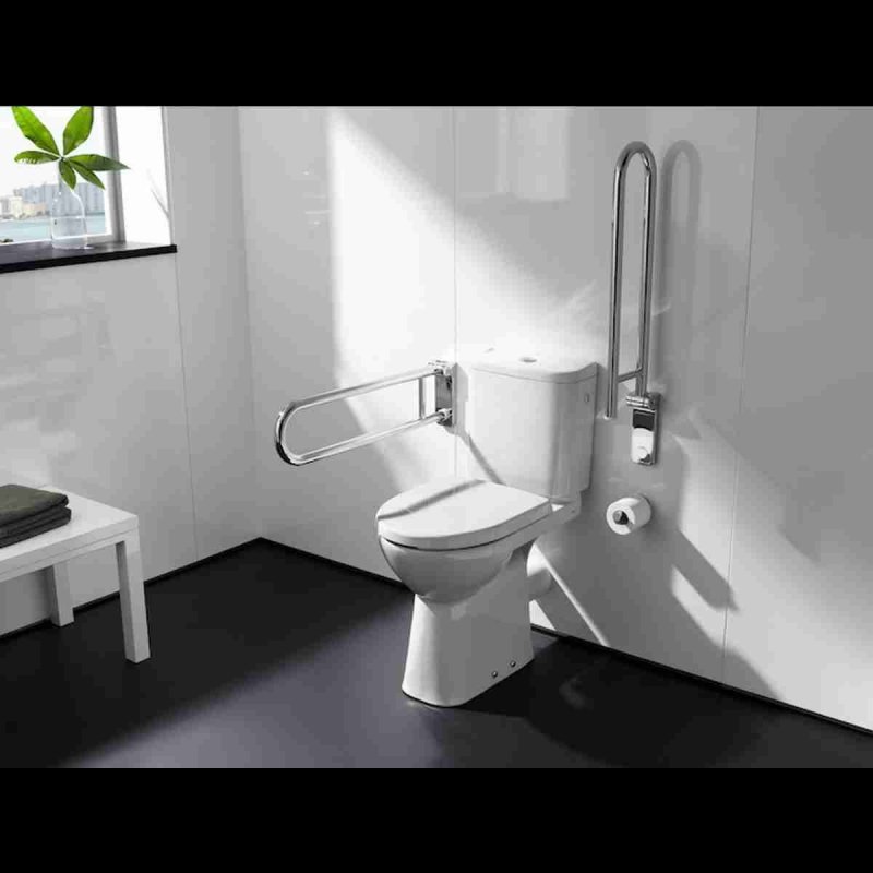 Stand WC für barrierefreies Bad mit Befestigungsmaterial