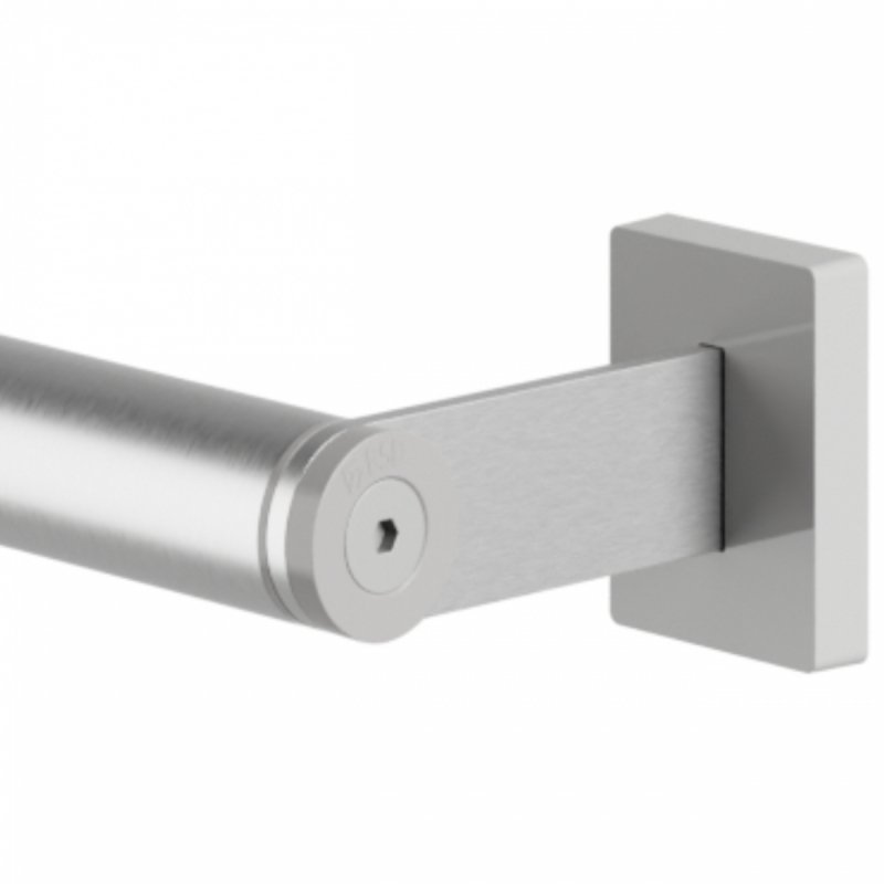 Winkelgriff für barrierefreies Bad 100/40 cm rechts montierbar aus rostfreiem Edelstahl ⌀ 32 mm MODULAR