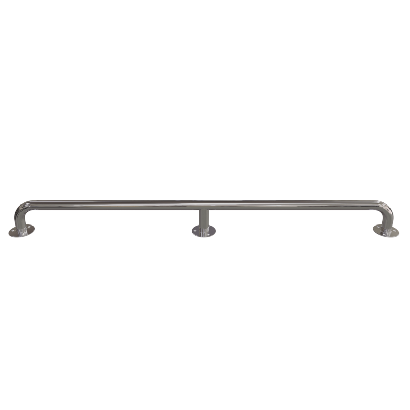 Handlauf für barrierefreies Bad 120 cm aus rostfreiem Edelstahl ⌀ 32 mm
