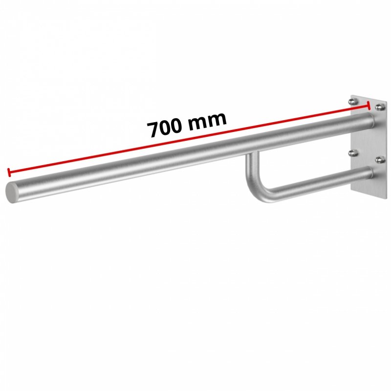 Stützgriff für barrierefreies Bad 70 cm aus rostfreiem Edelstahl ⌀ 32 mm MODULAR