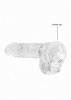 6 / 15 cm Realistic Dildo With Balls - Transparent