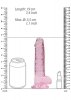 7 / 18 cm Realistic Dildo With Balls - Pink