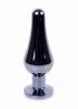 Plug-Jewellery Dark Silver BUTT PLUG- Clear