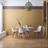 Zestaw 4 krzeseł krzesło  do salonu jadalni z poduszką Białe ModernHome