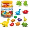 WOOPIE Zestaw Nauka Liter Kolorów Montessori Figurki Dinozaury do Składania Dopasuj Literki 13 el.