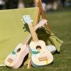 CLASSIC WORLD Drewniane Ukulele Gitara dla Dzieci Różowa