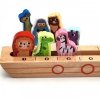 TOOKY TOY Drewniana Układanka Łamigłówki dla Dzieci Noe i Zwierzęta