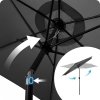 Parasol ogrodowy składany 6 segmentowy 300 cm z pokrowcem Plonos PL-884