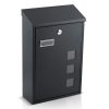 Skrzynka na listy 39x25,5x12 cm czarna HM-864