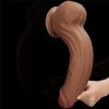 DILDO 12'' KING SIZED SLIDING SKIN DUAL LAYER DONG BRĄZOWY