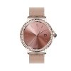 Smartwatch Damski VELTORI VT320-1 Złota Bransoleta + Różowy Pasek Silikonowy