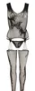 Mandy Mystery Lingerie - Czarna Koszulka Do Pończoch S-L