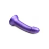 XR Brands - Metalowe, silikonowe dildo  - 17,8 cm