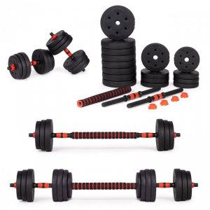 Hantle regulowane 2x15 kg sztanga zestaw 30 kg gryf