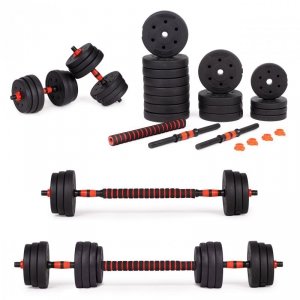 Hantle regulowane 2x20 kg sztanga zestaw 40 kg gryf