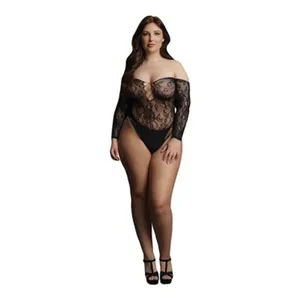 Le desir - Body ze stringami z otwartym kroczem Plus Size