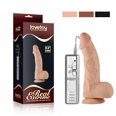 9&quot;&quot; Real Extreme Vibrating Dildo Flesh