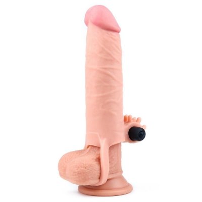 Add 2&quot;&quot; Pleasure X Tender Vibrating Penis Sleeve Flesh