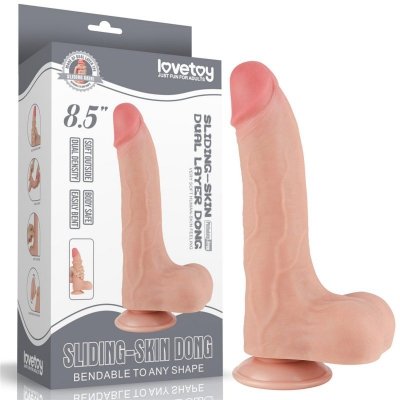 8.5&#039;&#039; Sliding Skin Dual Layer Dong Flesh
