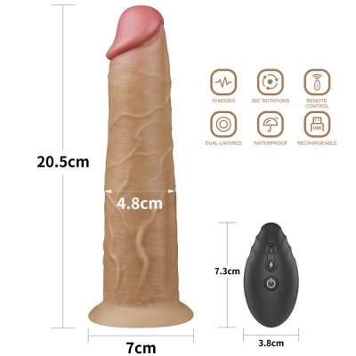 8.0&#039;&#039; Dual Layered Platinum Silicone Rotator