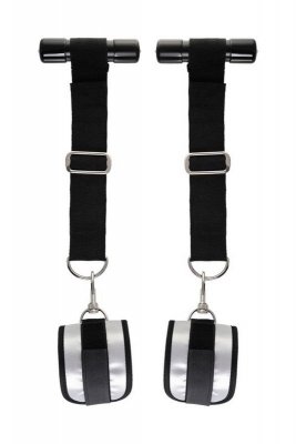 Anonymo hand clamps, polyester, silver, 23 cm