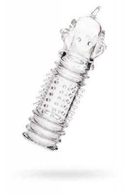 A-TOYS, Penis Sleeve, TPR, Transparent, 15.3 cm